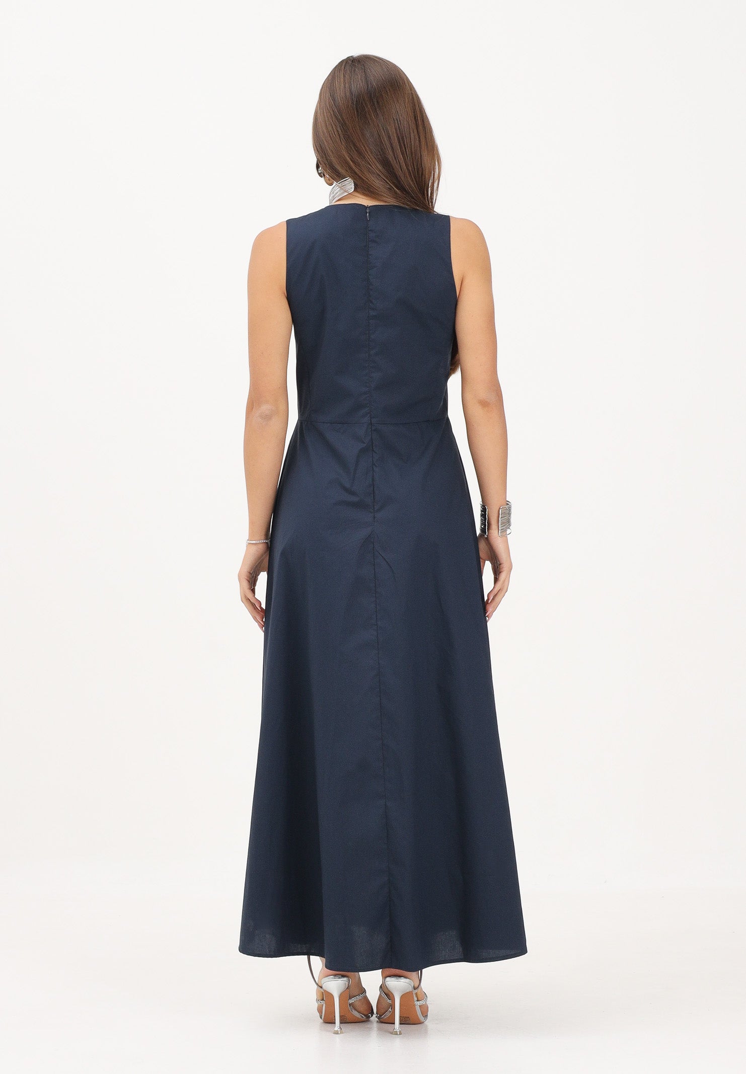 VICOLO abito lungo elegante blu donna. AB1814 BL VICOLO 