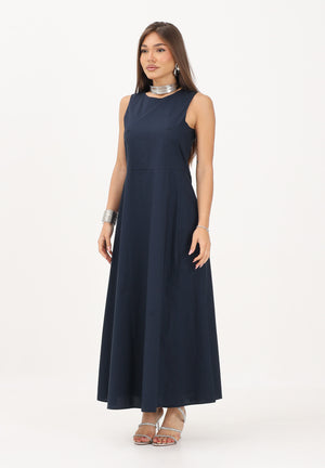 VICOLO abito lungo elegante blu donna. AB1814 BL VICOLO 