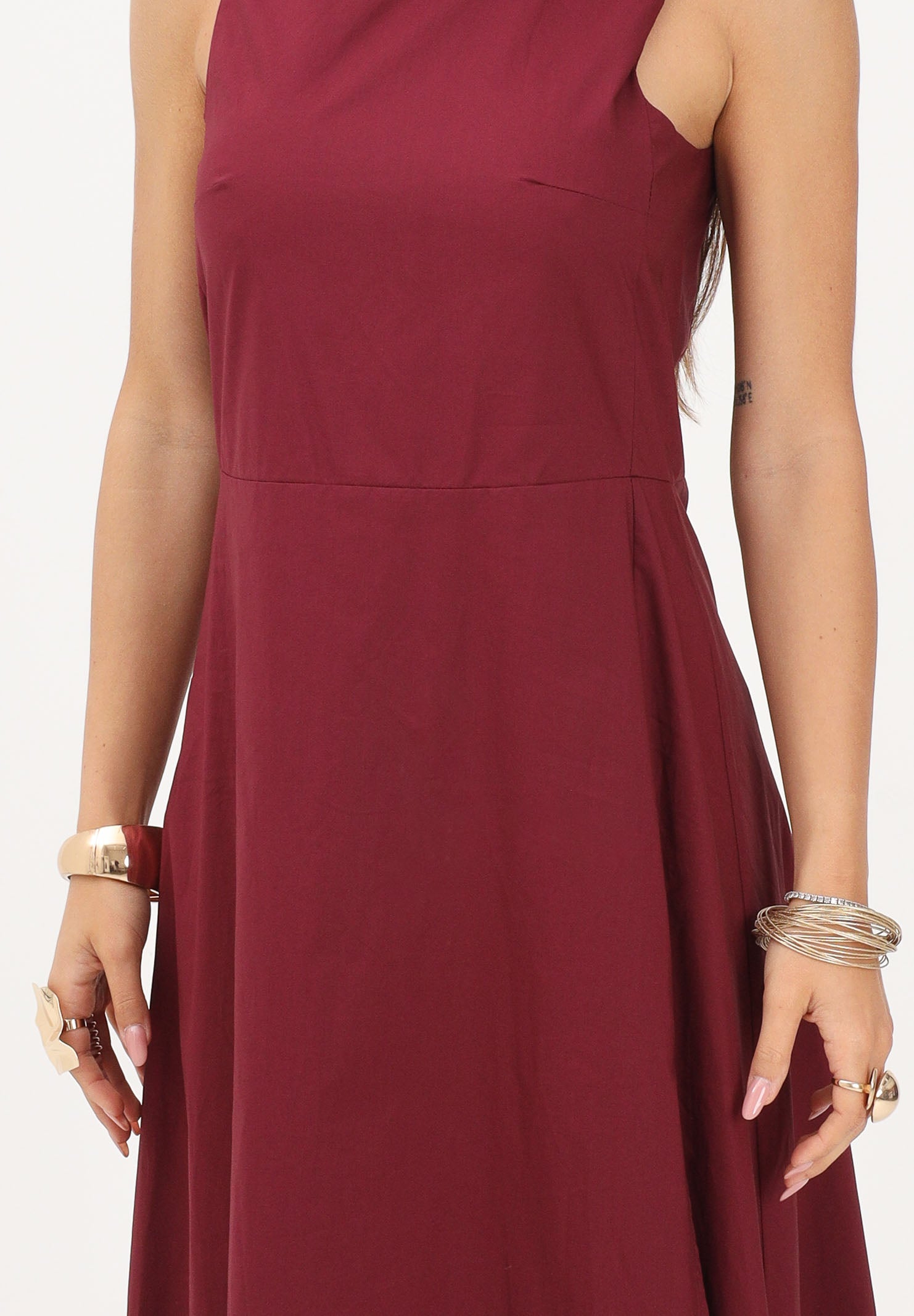 VICOLO abito lungo elegante bordeaux donna. AB1814 BO VICOLO 
