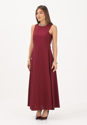 VICOLO abito lungo elegante bordeaux donna. AB1814 BO VICOLO 