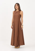 VICOLO abito lungo eleganteTabacco marrone donna. AB1814 TA VICOLO 