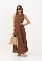 VICOLO abito lungo eleganteTabacco marrone donna. AB1814 TA VICOLO 