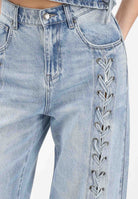 VICOLO Jeans Cora in denim chiaro da donna DAB5012 DECH VICOLO 
