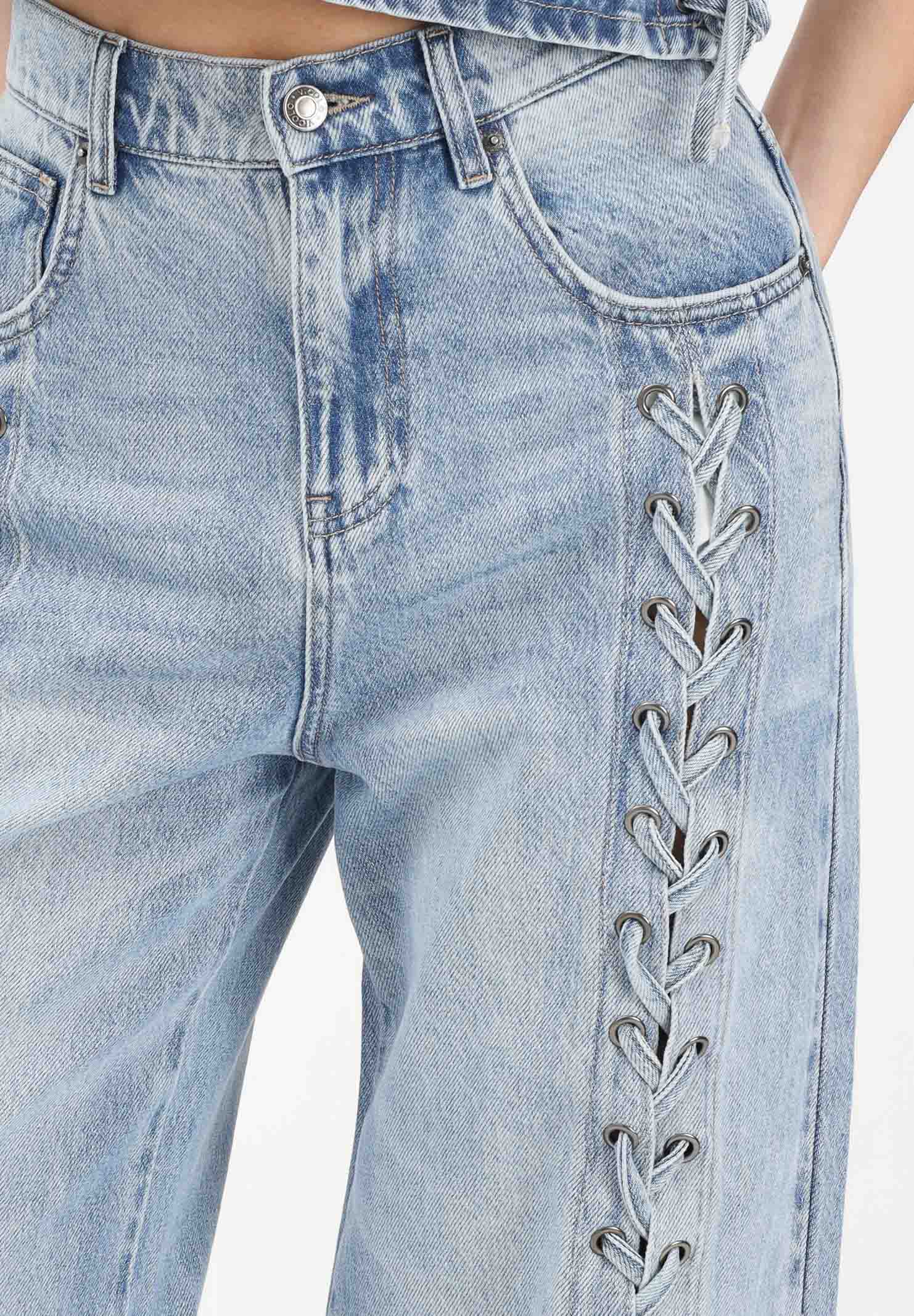VICOLO Jeans Cora in denim chiaro da donna DAB5012 DECH VICOLO 