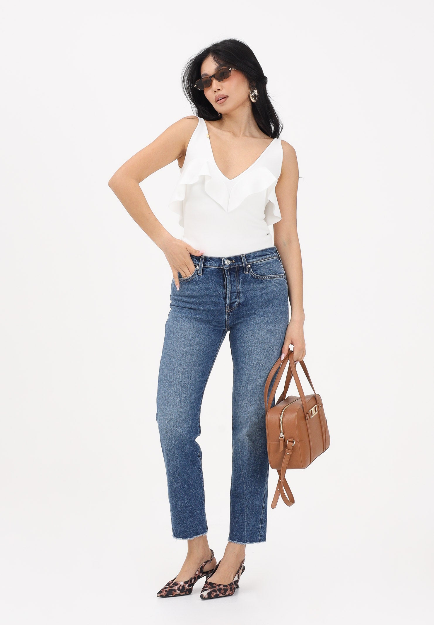 VICOLO Jeans Bella in denim medio da donna DAB5019 DEBL VICOLO 