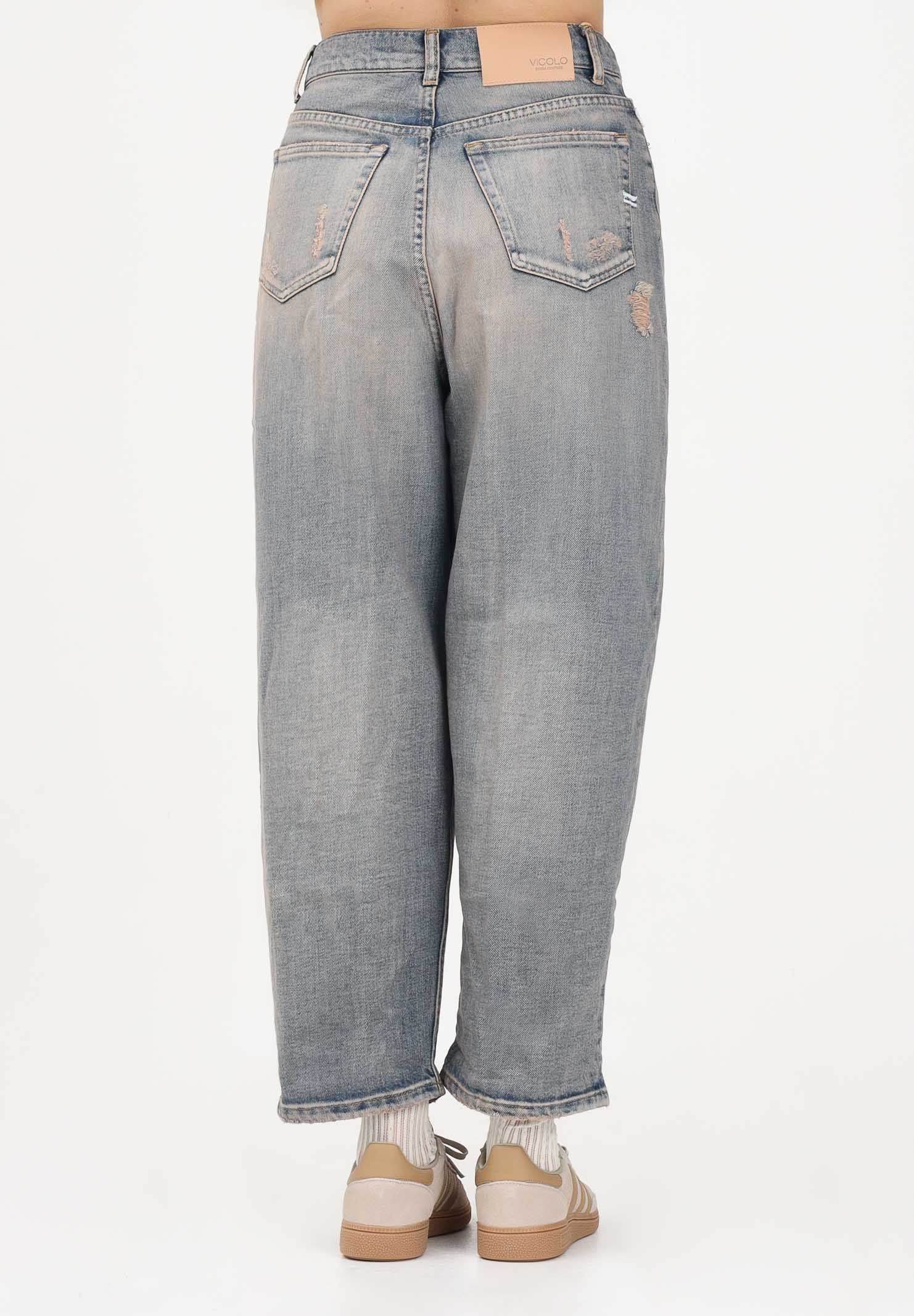 VICOLO Jeans Laila in denim chiaro sabbiato da donna DAB5081 DEBL VICOLO 