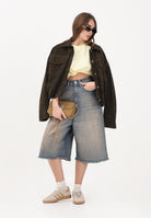 VICOLO Bermuda Carola in denim sabbiato da donna DAB5082 ADE VICOLO 