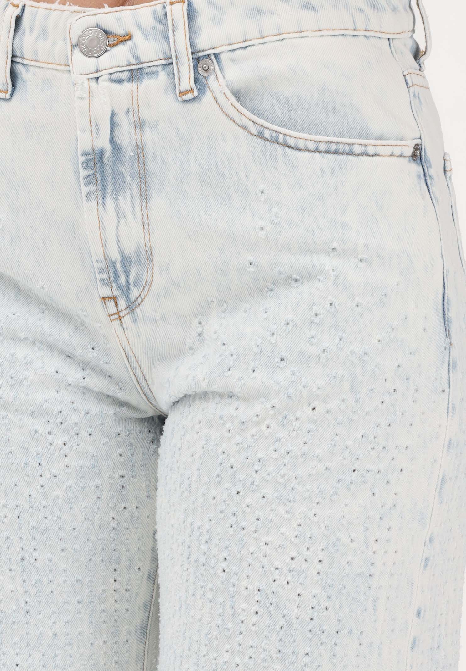 VICOLO Jeans Alex in denim chiaro da donna con lavorazione micro-traforata DAB5098 DECH VICOLO 