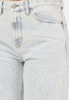 VICOLO Jeans Alex in denim chiaro da donna con lavorazione micro-traforata DAB5098 DECH VICOLO 