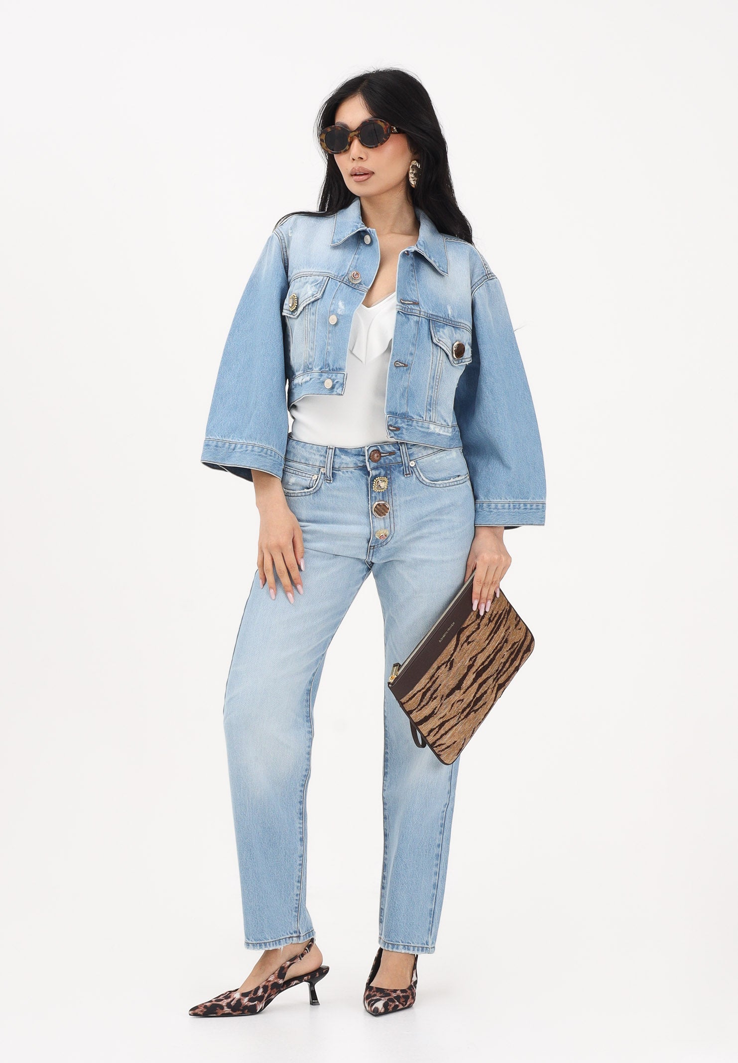 VICOLO Jeans Zoe in denim chiaro da donna DAB5106 DECH VICOLO 