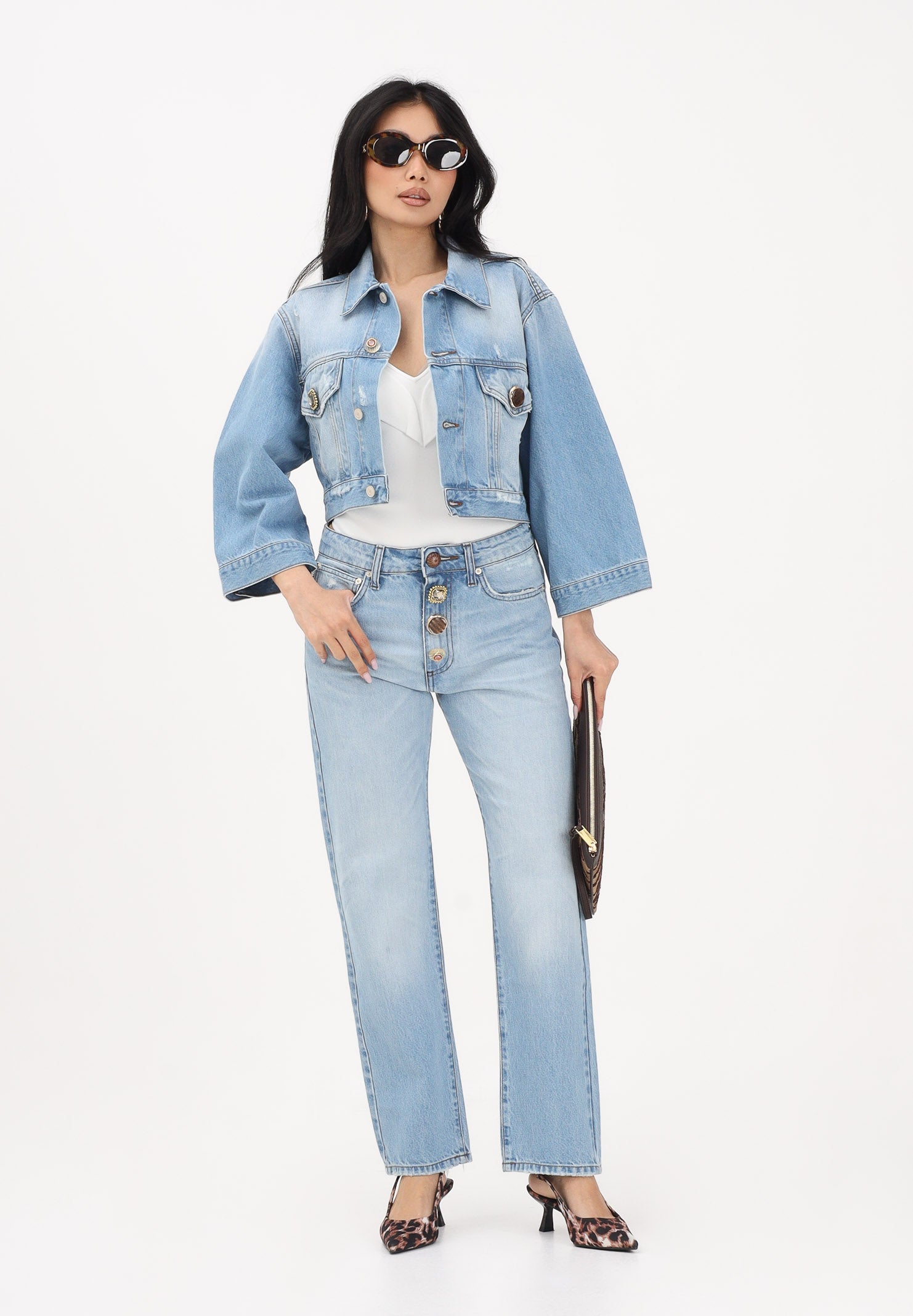 VICOLO Jeans Zoe in denim chiaro da donna DAB5106 DECH VICOLO 