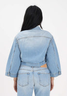 VICOLO Giubbotto in denim chiaro da donna con bottoni gioiello DAB5109 DECH VICOLO 