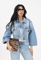 VICOLO Giubbotto in denim chiaro da donna con bottoni gioiello DAB5109 DECH VICOLO 