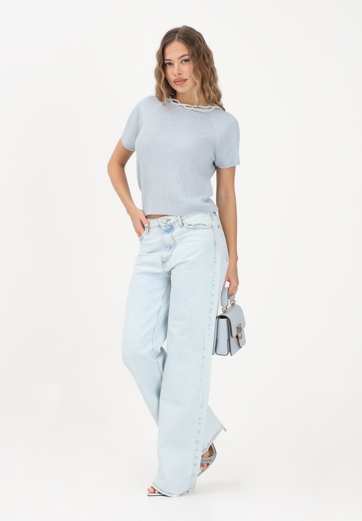 VICOLO Jeans Zeno in denim chiaro da donna DAB5115 DECH VICOLO 