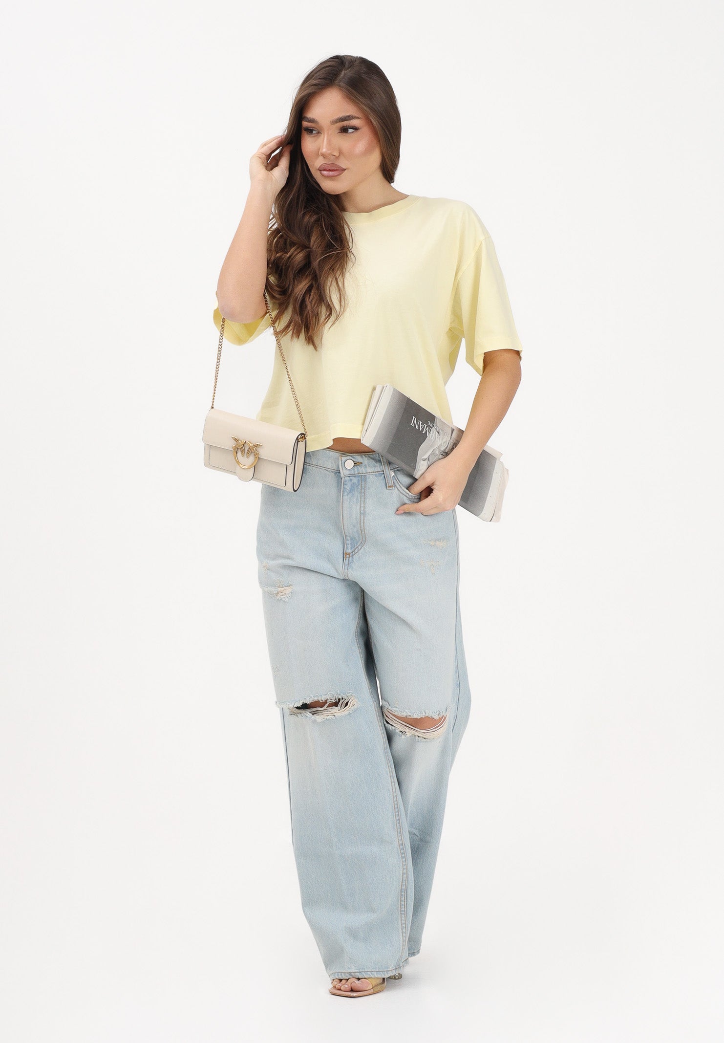 VICOLO Jeans XENOBIA in denim chiaro da donna DAB5119 ADE VICOLO 