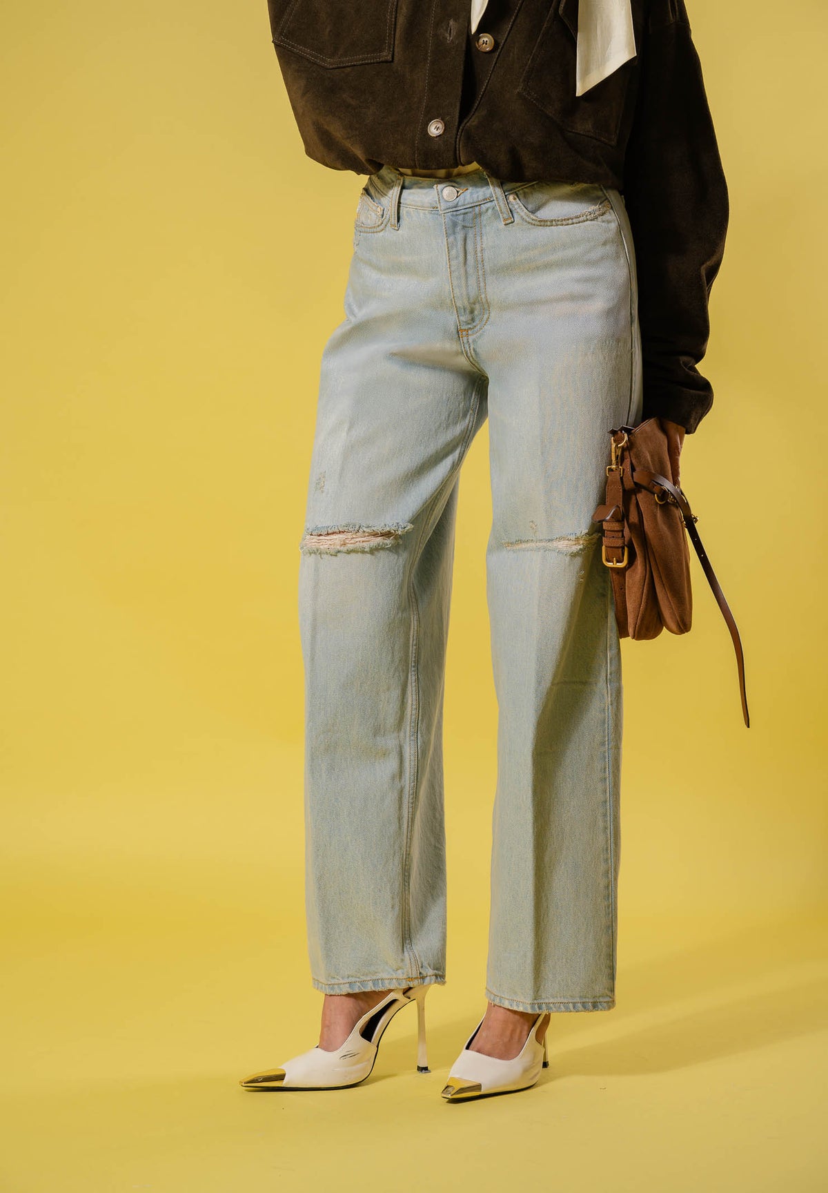 VICOLO Jeans XENOBIA in denim chiaro da donna DAB5119 ADE VICOLO 