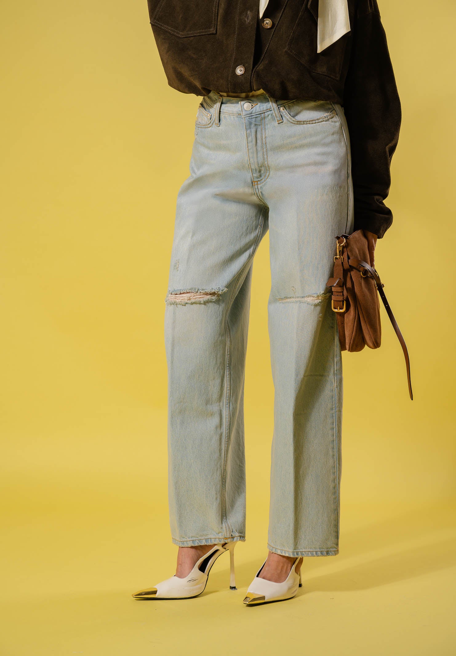 VICOLO Jeans XENOBIA in denim chiaro da donna DAB5119 ADE VICOLO 