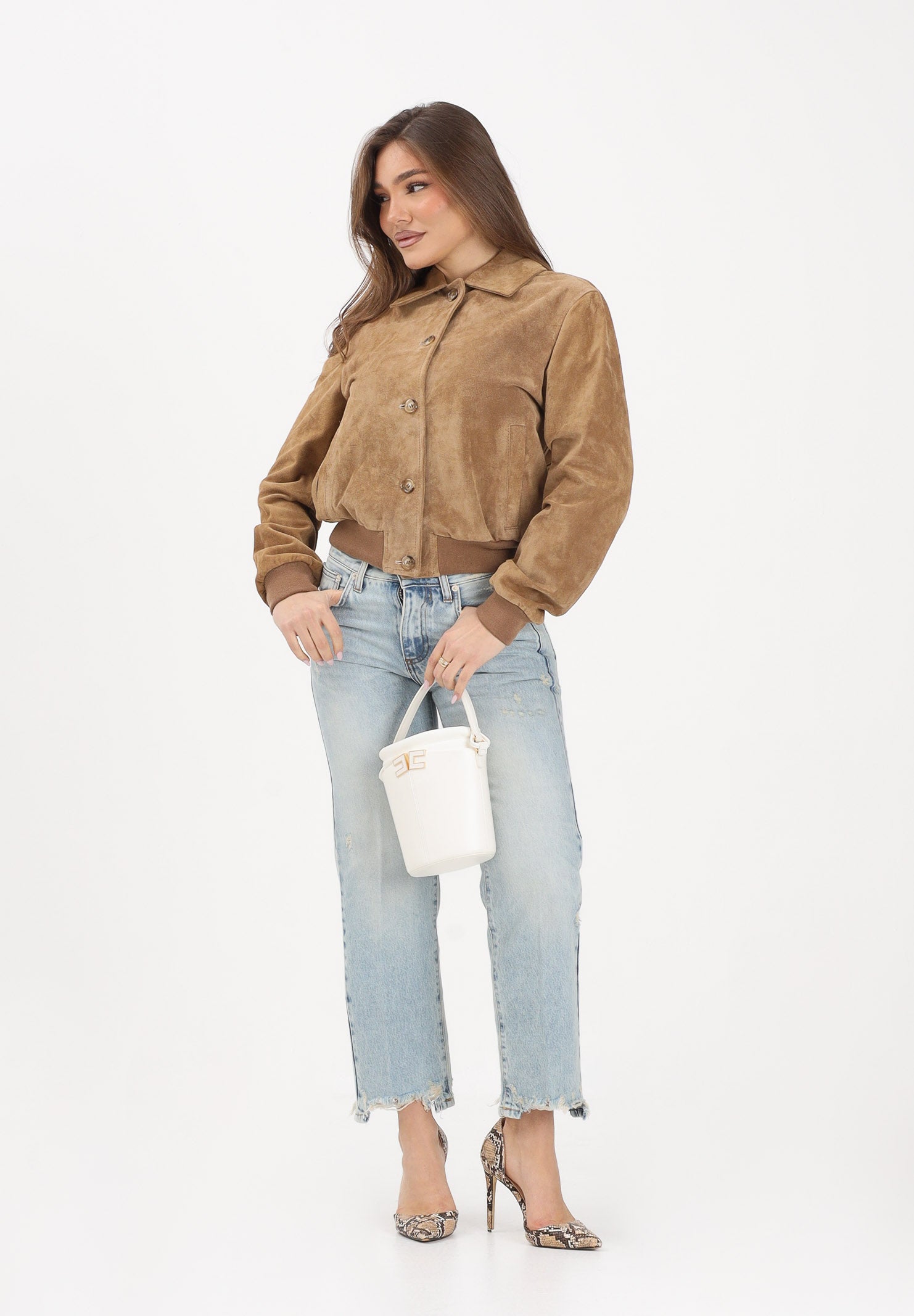 VICOLO Jeans Zeke in denim chiaro sabbiato da donna DAB5121 DEVI VICOLO 