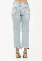 VICOLO Jeans Zeke in denim chiaro sabbiato da donna DAB5121 DEVI VICOLO 