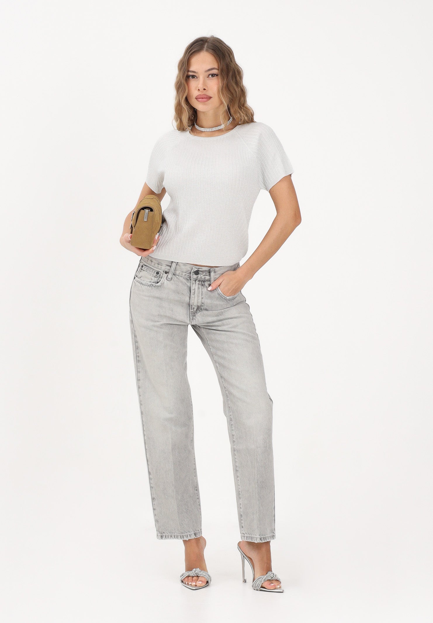VICOLO Jeans ZEKE in denim grigio da donna DAB5122 DEGR VICOLO 