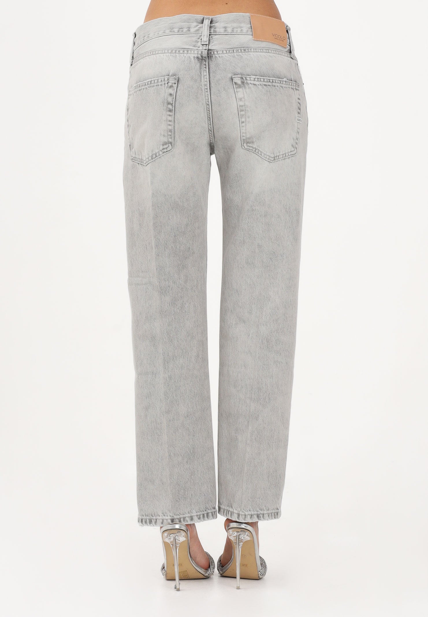 VICOLO Jeans ZEKE in denim grigio da donna DAB5122 DEGR VICOLO 