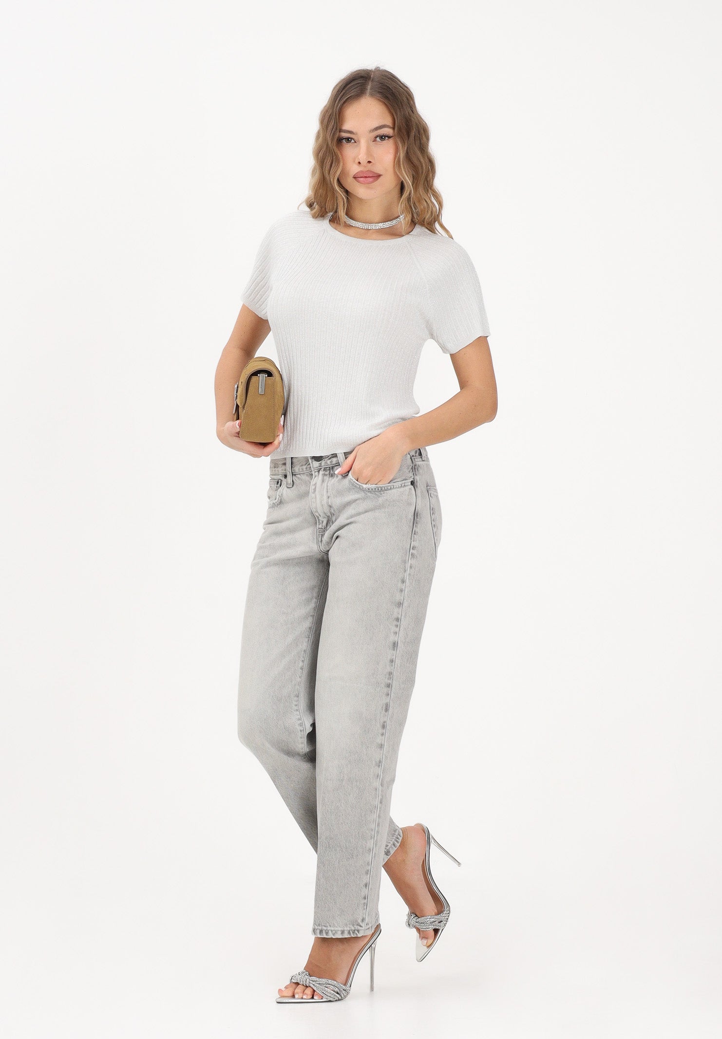 VICOLO Jeans ZEKE in denim grigio da donna DAB5122 DEGR VICOLO 