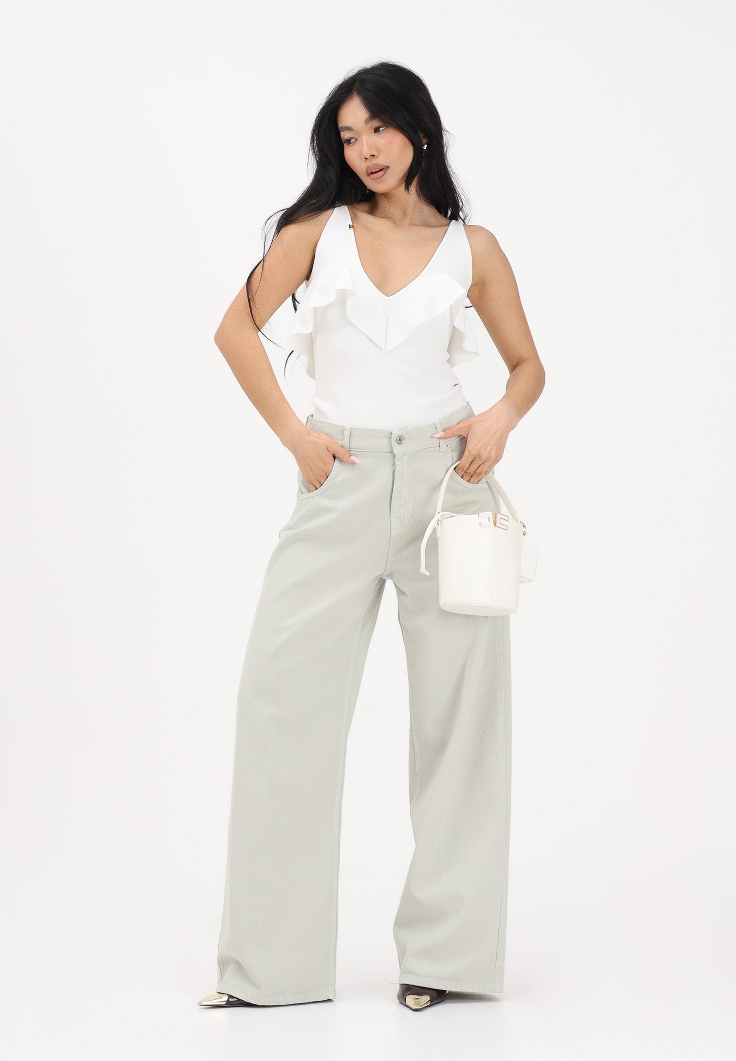 VICOLO Jeans Mia verde salvia chiaro da donna DAB5148 ABU70 VICOLO 