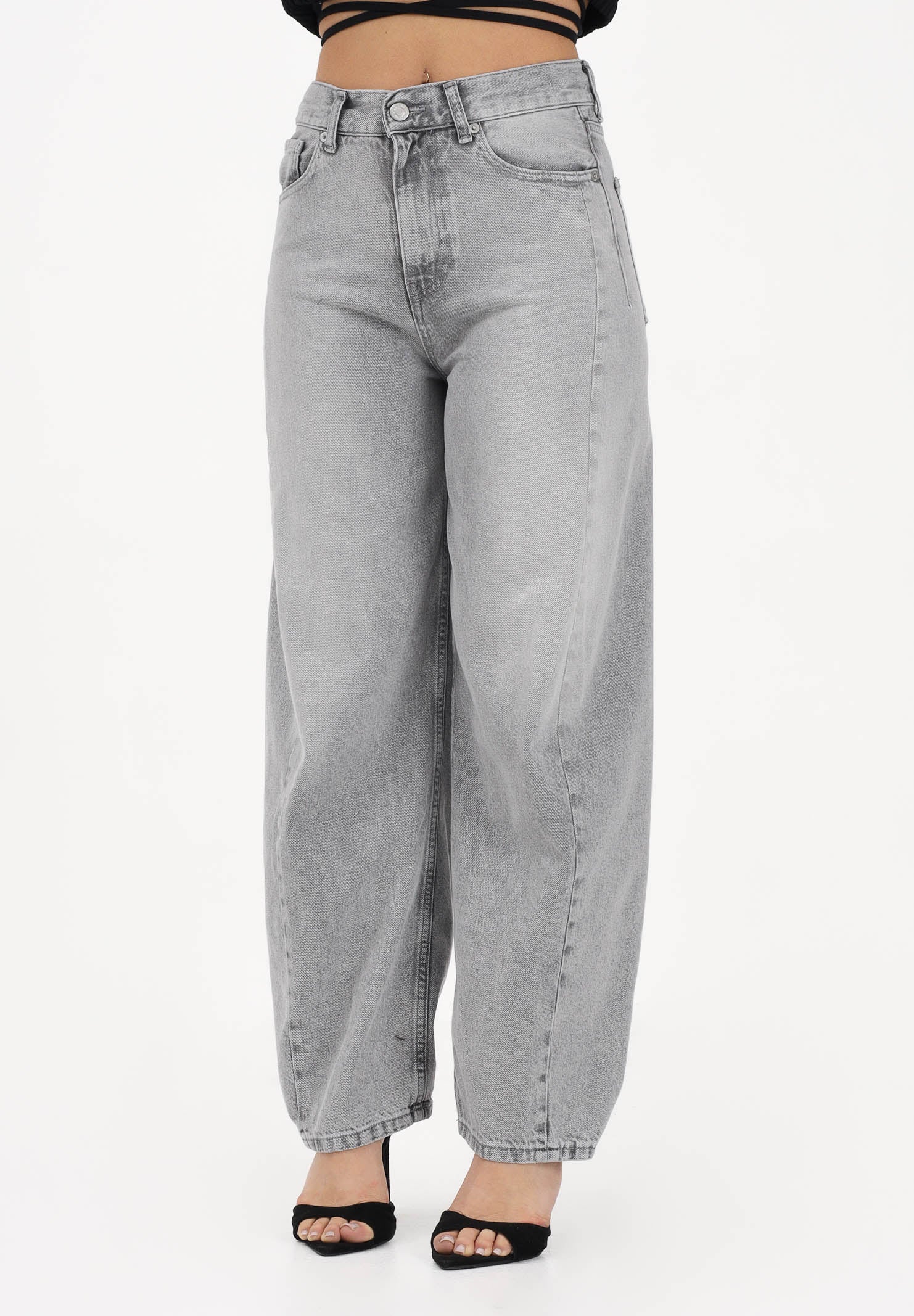 VICOLO Jeans CHIARA balloon in denim grigio da donna DAB5156 DEGR VICOLO 