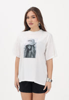 VICOLO T-shirt a manica corta bianca da donna con stampa RAB0495 02 VICOLO 