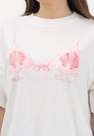 VICOLO T-shirt a manica corta bianca da donna con stampa RAB0534 02 VICOLO 