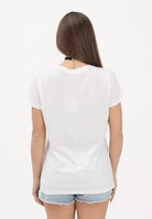 VICOLO T-shirt a manica corta bianca da donna con ricamo "Parzialmente sclerata" RAB0551 02 VICOLO 