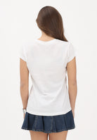 VICOLO T-shirt a manica corta bianca da donna con stampa RAB0599 02 VICOLO 