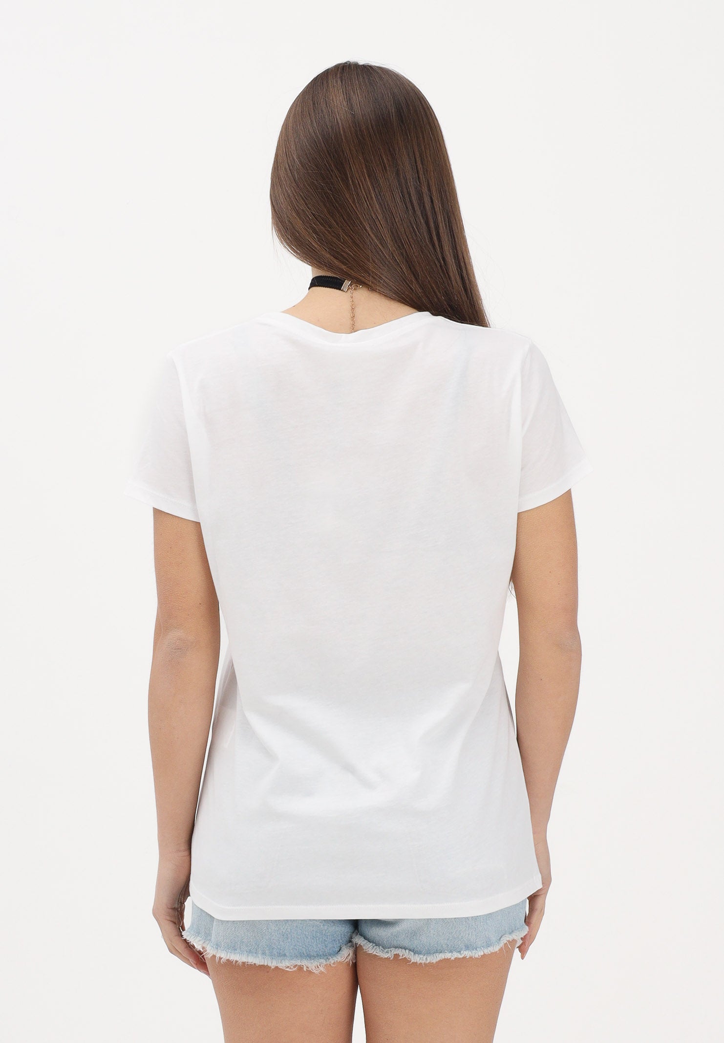 VICOLO T-shirt a manica corta bianca da donna con stampa "La mamma è meglio di Siri" RAB0738 02 VICOLO 