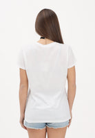 VICOLO T-shirt a manica corta bianca da donna con stampa "Son tutte belle le mamme del mondo" RAB0740 02 VICOLO 