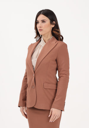 VICOLO Giacca monopetto cuoio da donna TAB0042 ABU67 VICOLO 