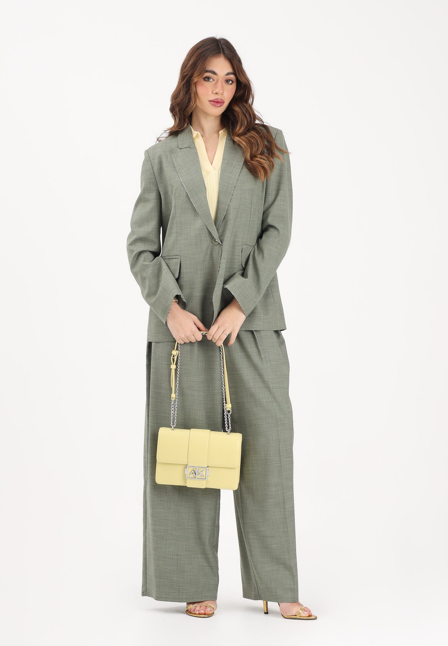 VICOLO Pantalone elegante verde salvia da donna TAB0092 ABU17 VICOLO 