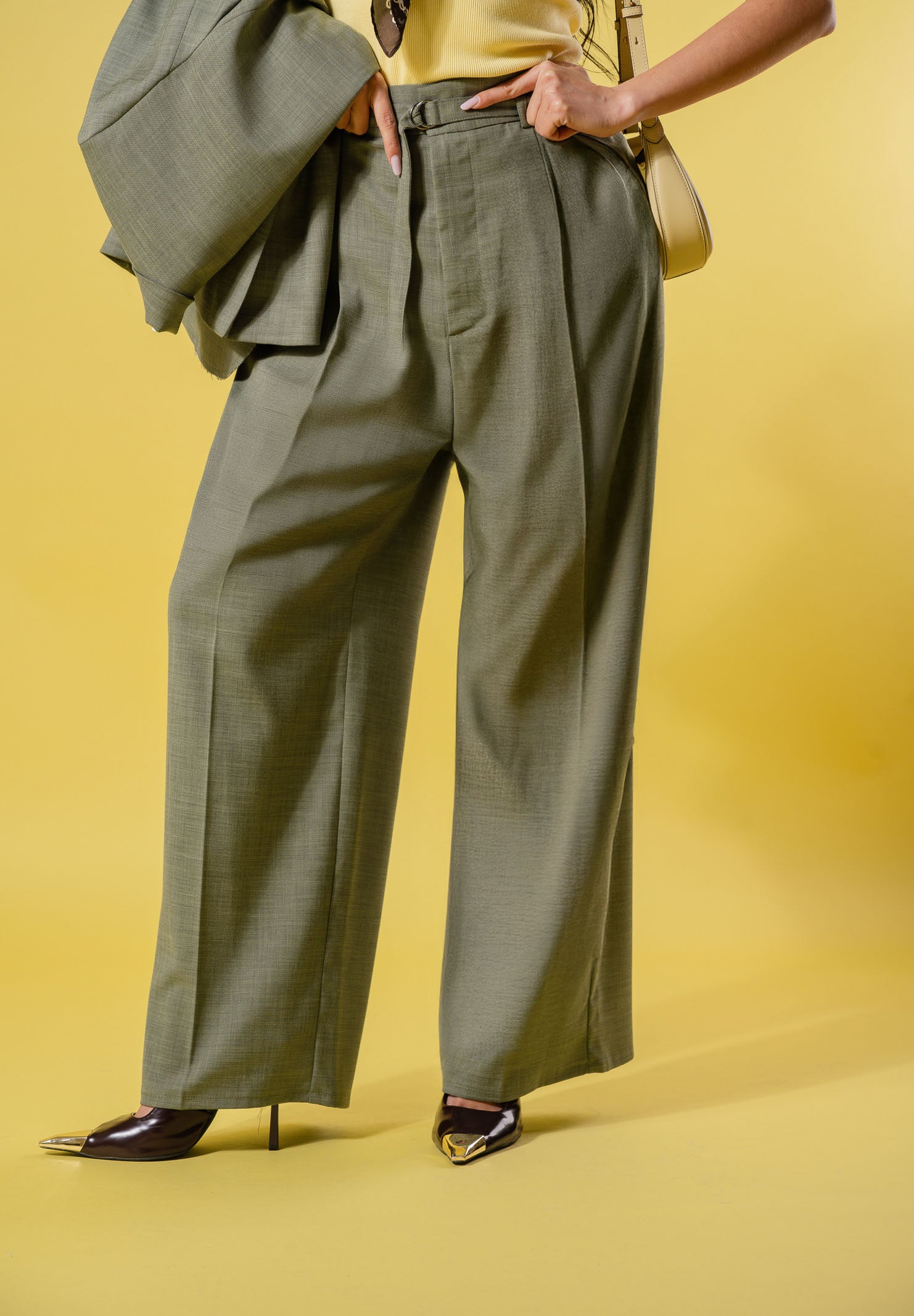 VICOLO Pantalone elegante verde salvia da donna TAB0092 ABU17 VICOLO 