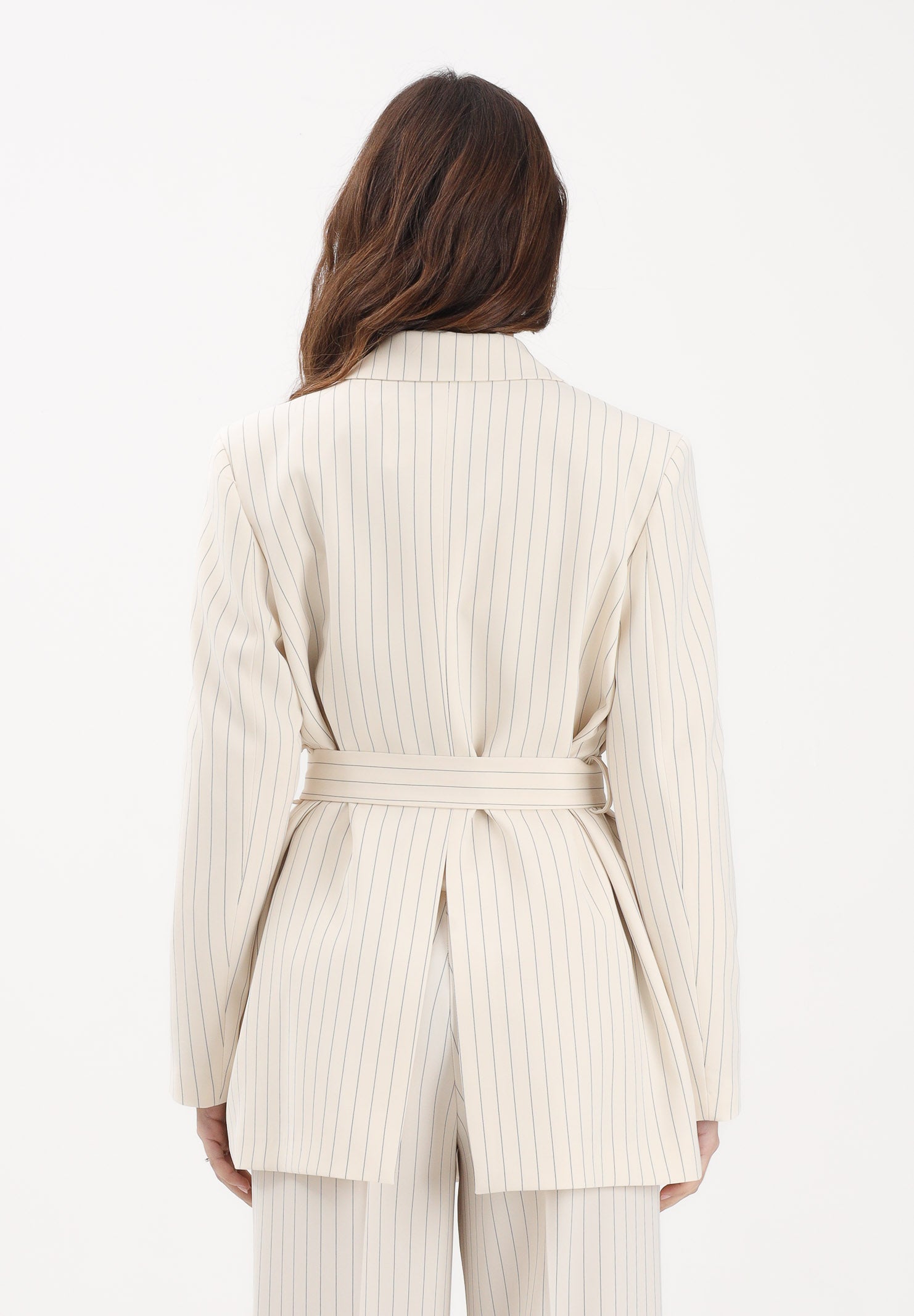 VICOLO Giacca panna da donna con motivo gessato TAB0094 ABF VICOLO 