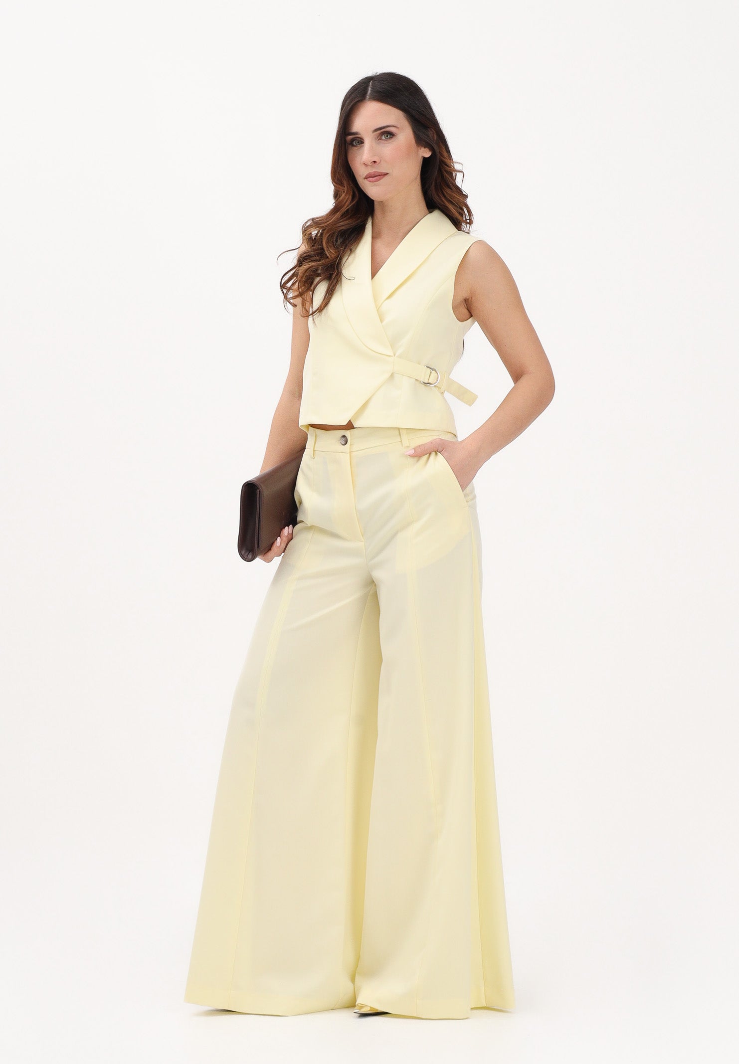 VICOLO Pantalone elegante giallo da donna TAB0130 ABU20 VICOLO 