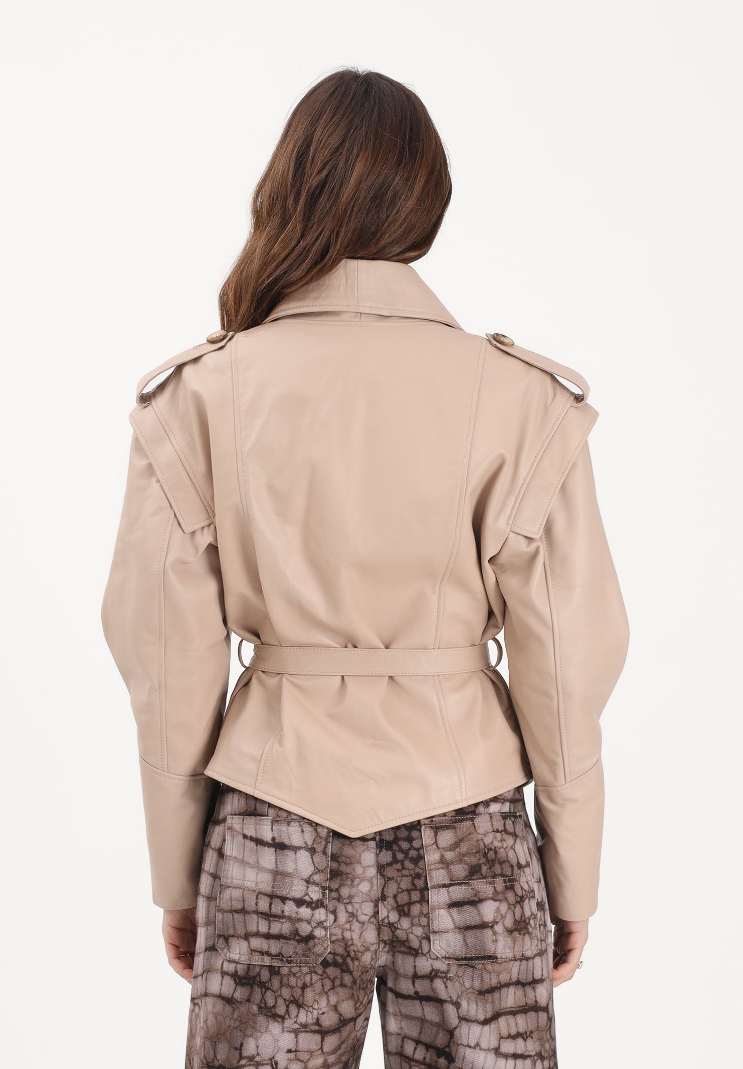 VICOLO Giubbotto di pelle Marant beige da donna TAB0179 ABU03 VICOLO 