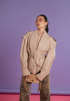 VICOLO Giubbotto di pelle Marant beige da donna TAB0179 ABU03 VICOLO 