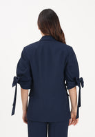 VICOLO Giacca monopetto blu da donna con fiocchi TAB0244 A89 VICOLO 