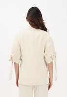 VICOLO Giacca monopetto burro da donna con fiocchi TAB0244 ABU04 VICOLO 