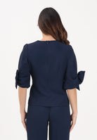 VICOLO Blusa blu da donna con fiocco applicato TAB0245 A89 VICOLO 