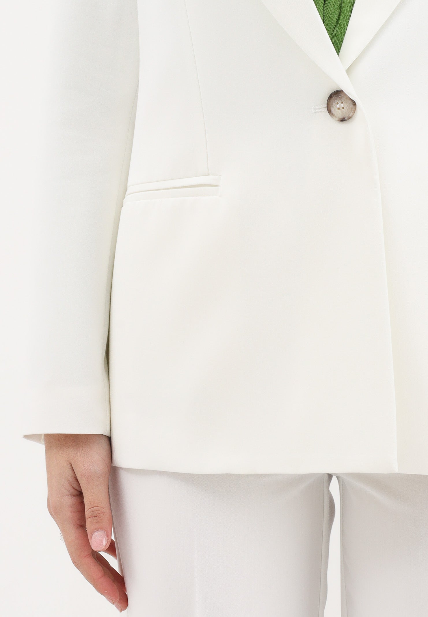 VICOLO Giacca bianca da donna dal taglio sartoriale TAB0246 A02 VICOLO 