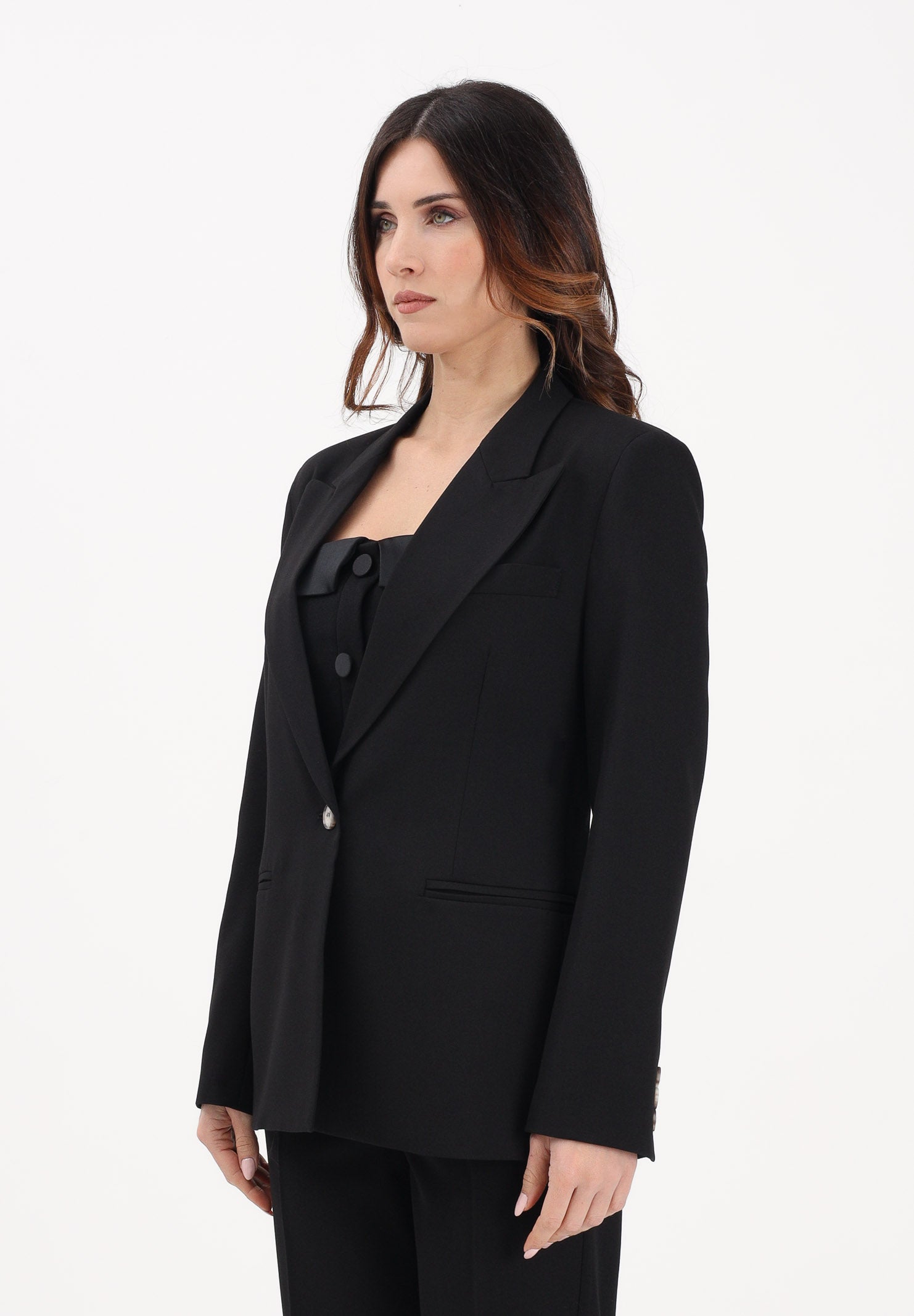 VICOLO Giacca nera da donna dal taglio sartoriale TAB0246 A99 VICOLO 