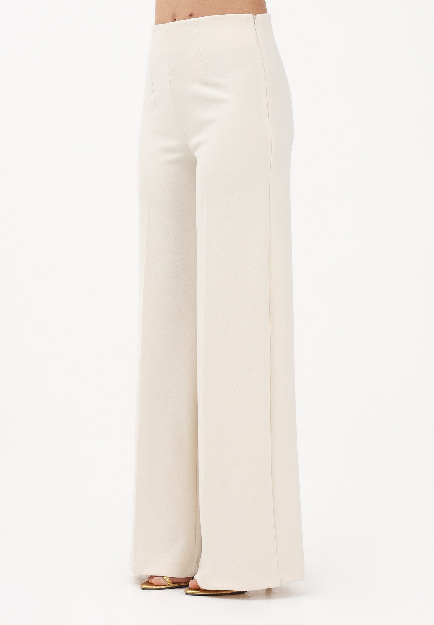 VICOLO Pantalone elegante burro da donna dal taglio palazzo TAB0259 ABU04 VICOLO 