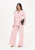 VICOLO Pantalone elegante rosa da donna dal taglio palazzo TAB0259 ABU30 VICOLO 