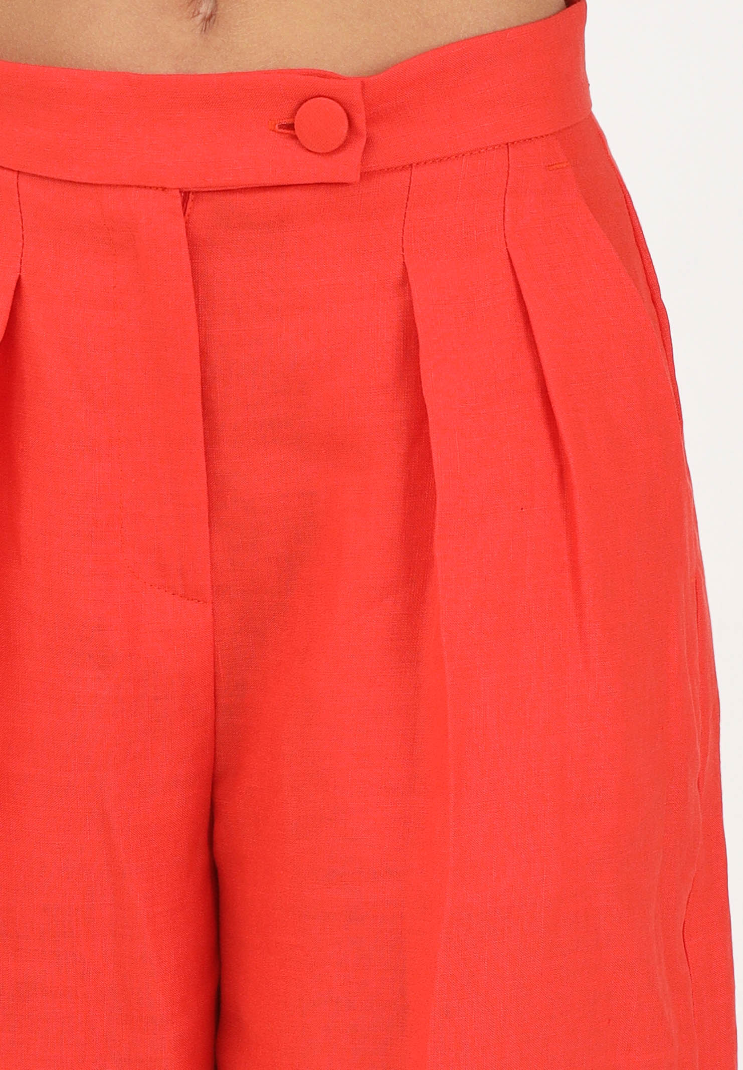 VICOLO bermuda lino Papaya arancione donna. TAB1621 PA VICOLO 