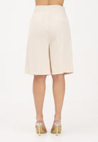 VICOLO Shorts in viscosa e lino Burro beige, donna. TAB1656 BU VICOLO 
